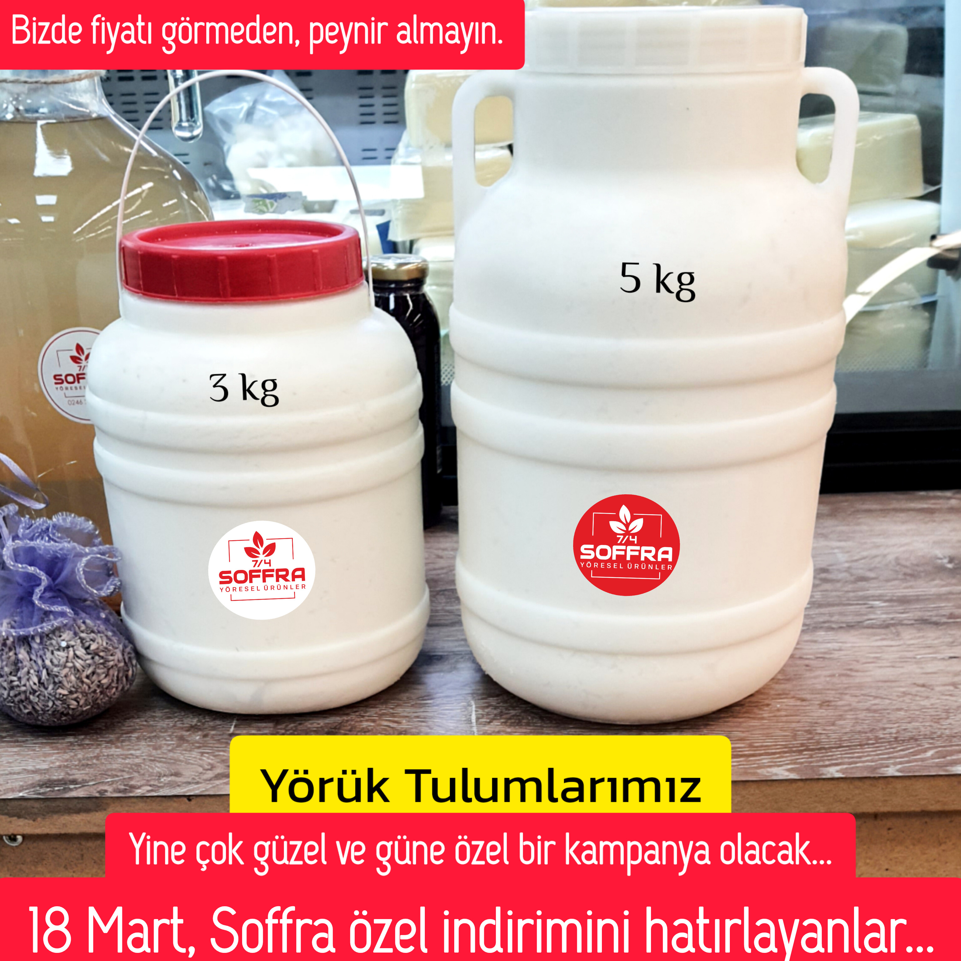 Yörük Tulum Peynir 3 kg Bidon 